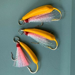 Ringed Pompano Jig Yellow w/ White/Pink Teaser